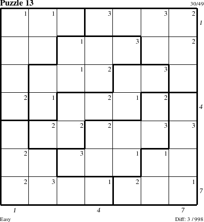 Step-by-Step Instructions for Puzzle 13 with all 3 steps marked