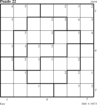 Step-by-Step Instructions for Puzzle 22 with all 4 steps marked