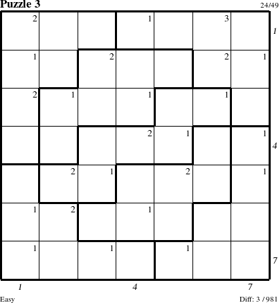 Step-by-Step Instructions for Puzzle 3 with all 3 steps marked