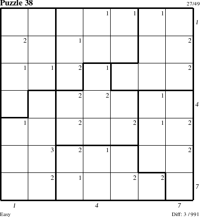 Step-by-Step Instructions for Puzzle 38 with all 3 steps marked