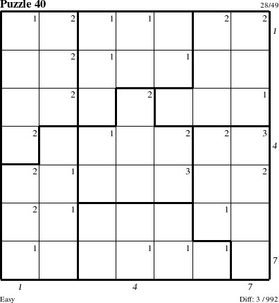 Step-by-Step Instructions for Puzzle 40 with all 3 steps marked