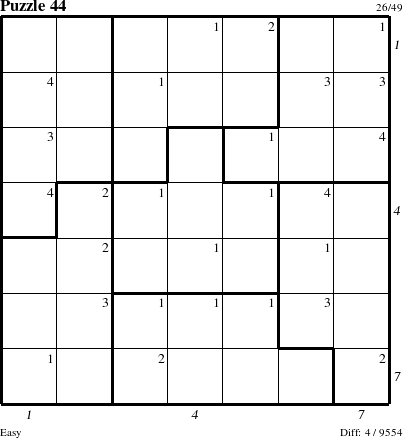 Step-by-Step Instructions for Puzzle 44 with all 4 steps marked