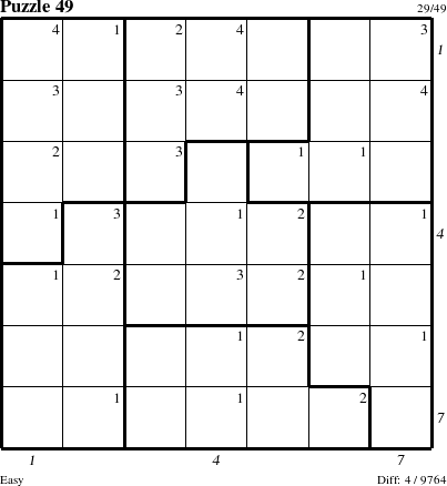 Step-by-Step Instructions for Puzzle 49 with all 4 steps marked