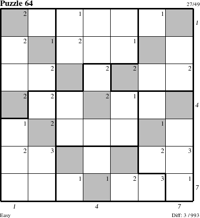 Step-by-Step Instructions for Puzzle 64 with all 3 steps marked