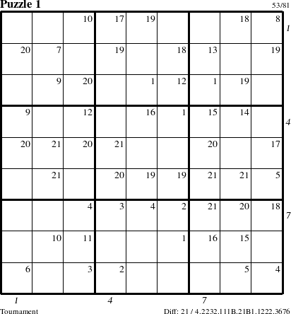 Step-by-Step Instructions for Puzzle 1 with all 21 steps marked