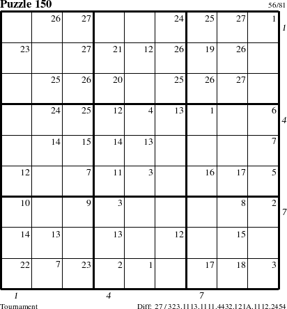 Step-by-Step Instructions for Puzzle 150 with all 27 steps marked