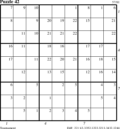 Step-by-Step Instructions for Puzzle 42 with all 22 steps marked