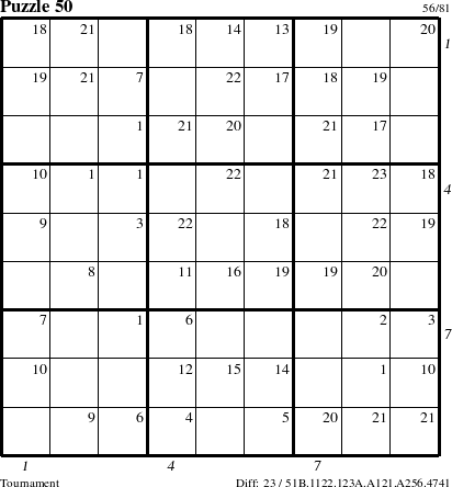 Step-by-Step Instructions for Puzzle 50 with all 23 steps marked