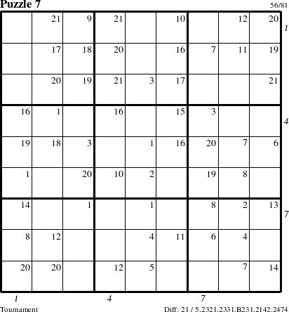 Step-by-Step Instructions for Puzzle 7 with all 21 steps marked