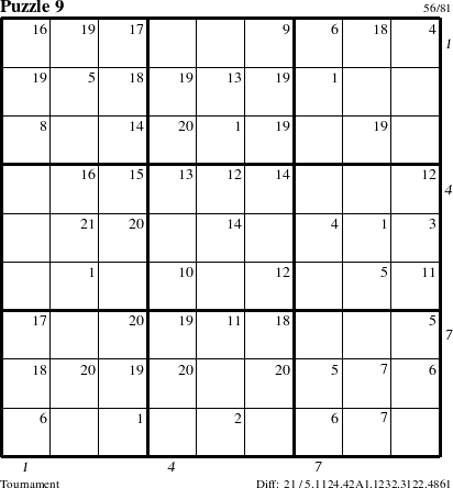 Step-by-Step Instructions for Puzzle 9 with all 21 steps marked