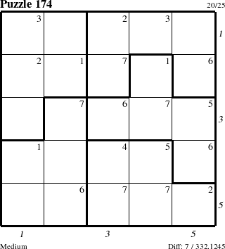 Step-by-Step Instructions for Puzzle 174 with all 7 steps marked