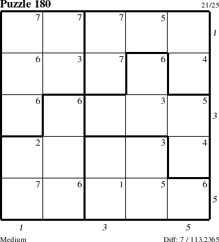 Step-by-Step Instructions for Puzzle 180 with all 7 steps marked