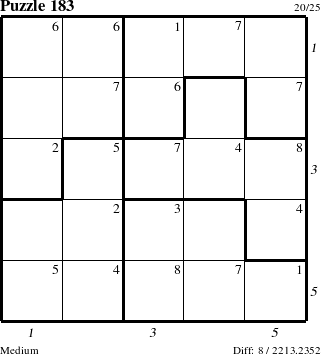 Step-by-Step Instructions for Puzzle 183 with all 8 steps marked