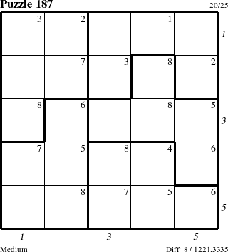 Step-by-Step Instructions for Puzzle 187 with all 8 steps marked