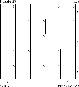 Step-by-Step Instructions for Puzzle 27 with all 7 steps marked