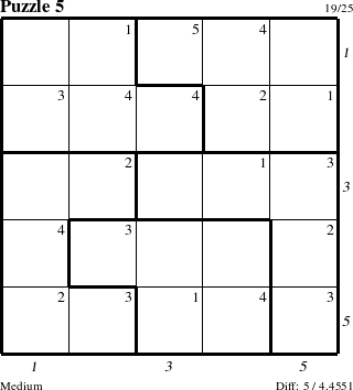 Step-by-Step Instructions for Puzzle 5 with all 5 steps marked