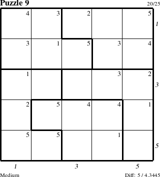 Step-by-Step Instructions for Puzzle 9 with all 5 steps marked