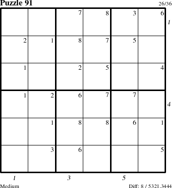 Step-by-Step Instructions for Puzzle 91 with all 8 steps marked