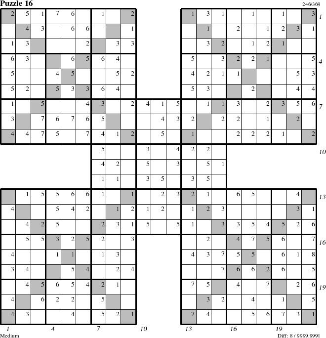 Step-by-Step Instructions for Puzzle 16 with all 8 steps marked