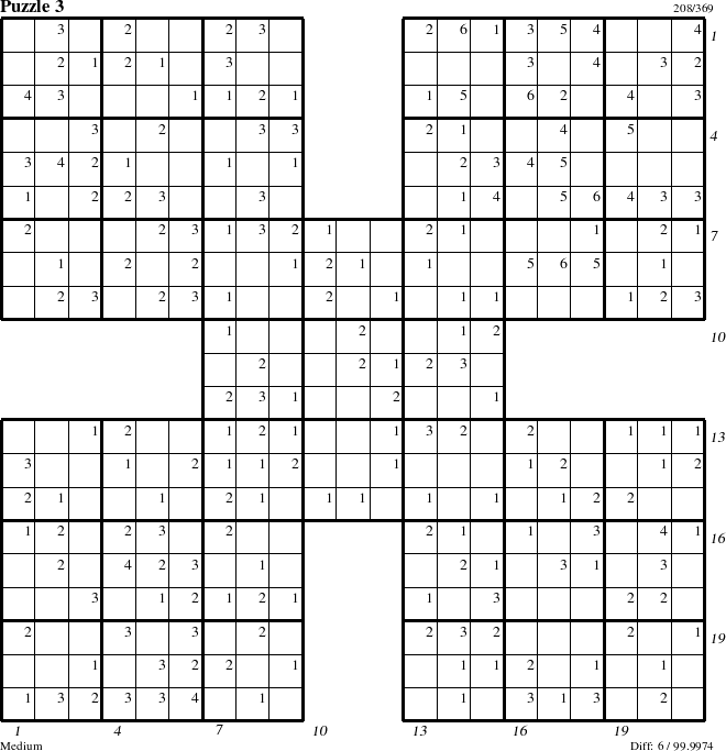 Step-by-Step Instructions for Puzzle 3 with all 6 steps marked