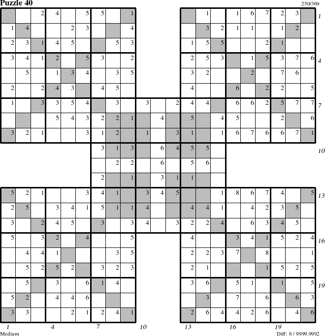 Step-by-Step Instructions for Puzzle 40 with all 8 steps marked