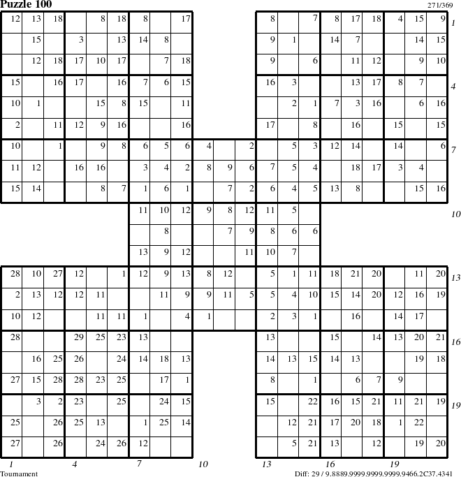 Step-by-Step Instructions for Puzzle 100 with all 29 steps marked