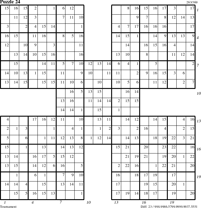 Step-by-Step Instructions for Puzzle 24 with all 23 steps marked