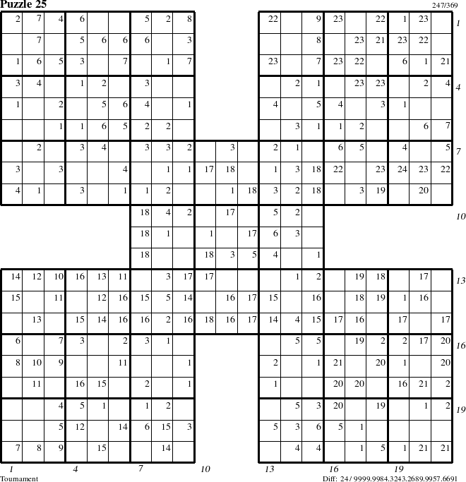 Step-by-Step Instructions for Puzzle 25 with all 24 steps marked