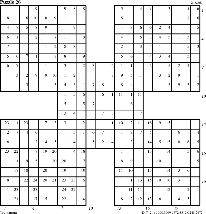 Step-by-Step Instructions for Puzzle 26 with all 24 steps marked