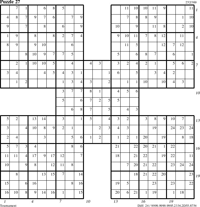 Step-by-Step Instructions for Puzzle 27 with all 24 steps marked