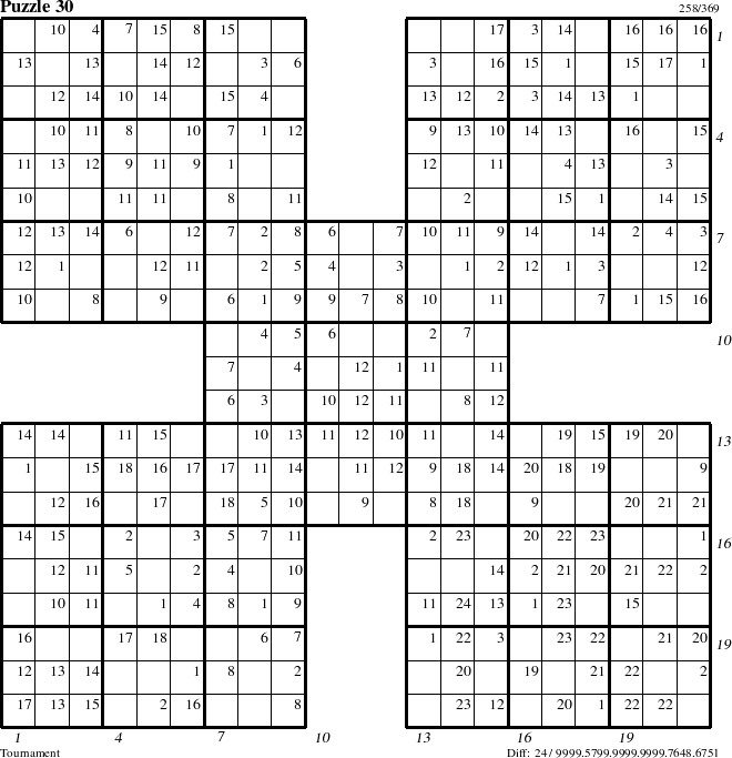 Step-by-Step Instructions for Puzzle 30 with all 24 steps marked