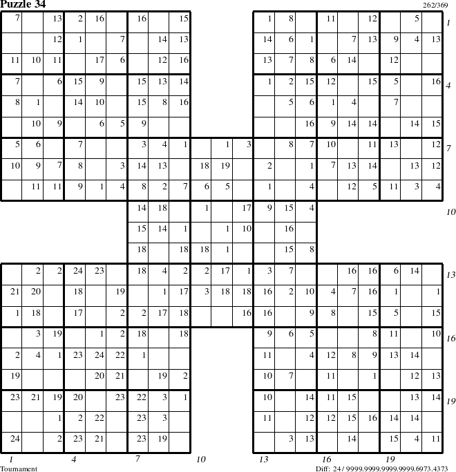 Step-by-Step Instructions for Puzzle 34 with all 24 steps marked