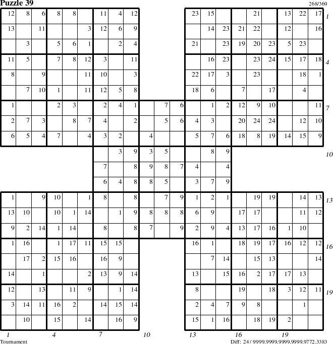 Step-by-Step Instructions for Puzzle 39 with all 24 steps marked