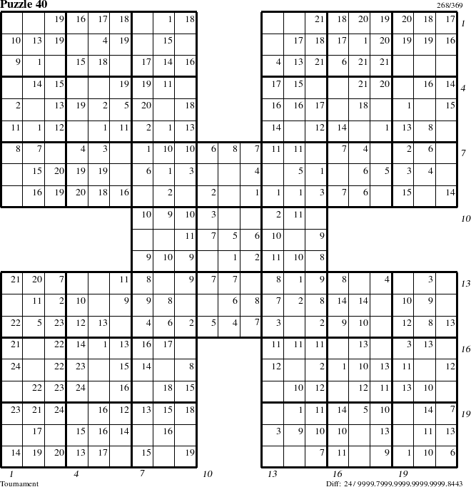 Step-by-Step Instructions for Puzzle 40 with all 24 steps marked