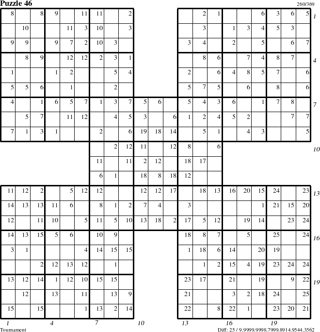 Step-by-Step Instructions for Puzzle 46 with all 25 steps marked