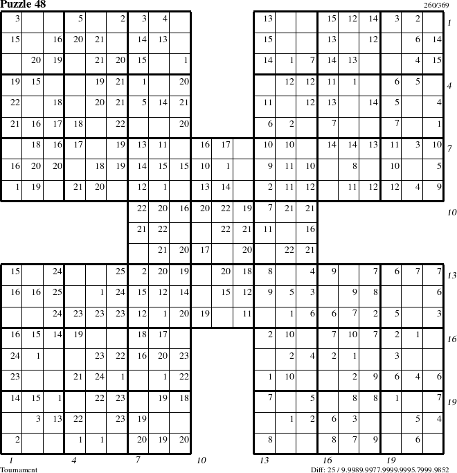 Step-by-Step Instructions for Puzzle 48 with all 25 steps marked