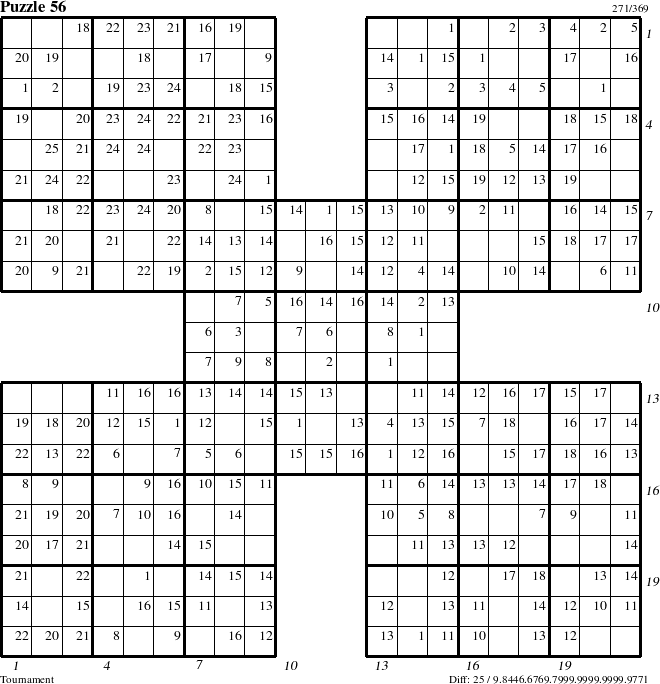 Step-by-Step Instructions for Puzzle 56 with all 25 steps marked