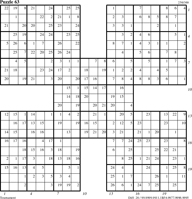 Step-by-Step Instructions for Puzzle 63 with all 26 steps marked