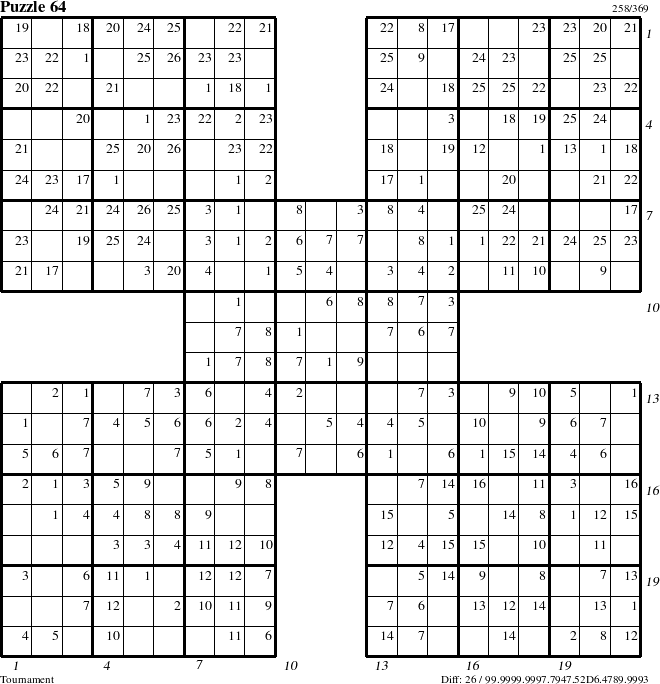 Step-by-Step Instructions for Puzzle 64 with all 26 steps marked