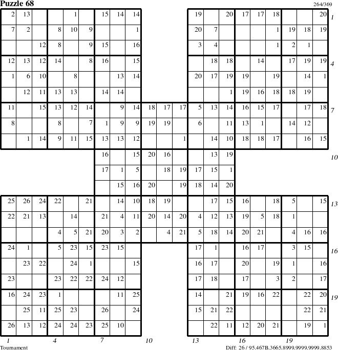 Step-by-Step Instructions for Puzzle 68 with all 26 steps marked