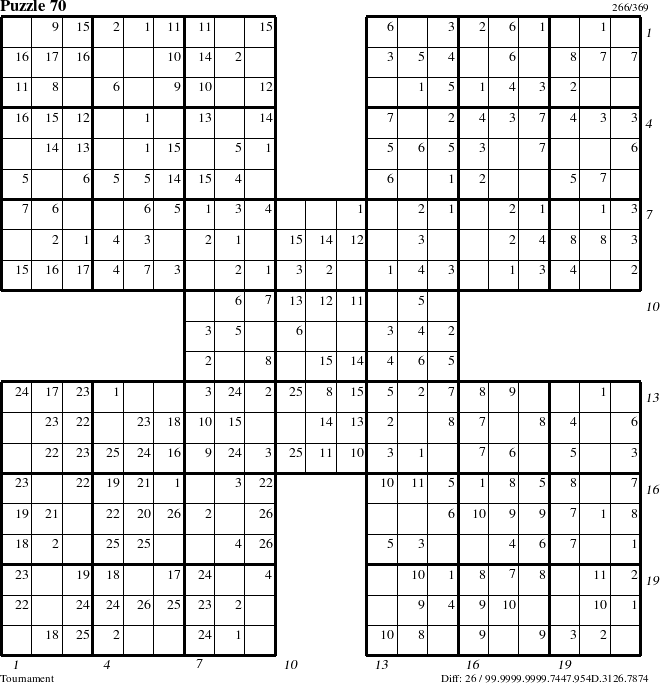 Step-by-Step Instructions for Puzzle 70 with all 26 steps marked