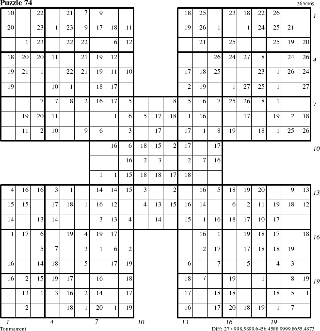 Step-by-Step Instructions for Puzzle 74 with all 27 steps marked