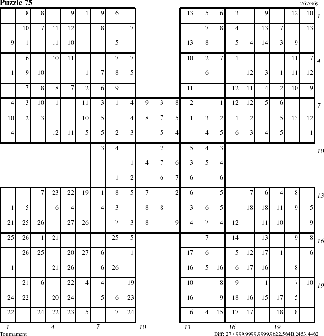 Step-by-Step Instructions for Puzzle 75 with all 27 steps marked