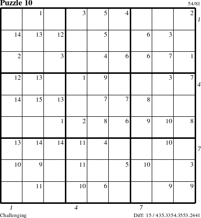 Step-by-Step Instructions for Puzzle 10 with all 15 steps marked