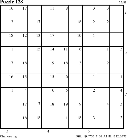 Step-by-Step Instructions for Puzzle 128 with all 19 steps marked