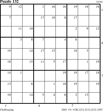 Step-by-Step Instructions for Puzzle 132 with all 19 steps marked