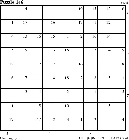 Step-by-Step Instructions for Puzzle 146 with all 19 steps marked