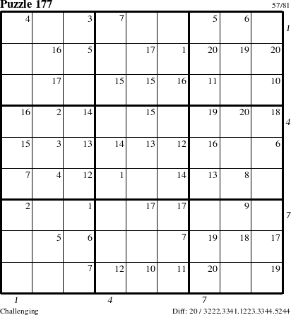 Step-by-Step Instructions for Puzzle 177 with all 20 steps marked