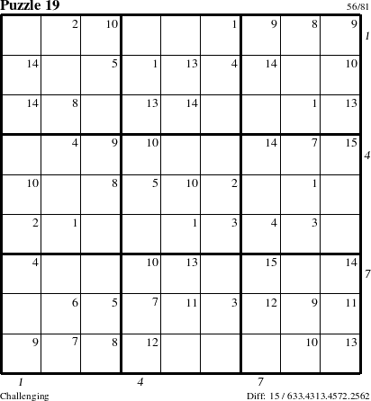 Step-by-Step Instructions for Puzzle 19 with all 15 steps marked