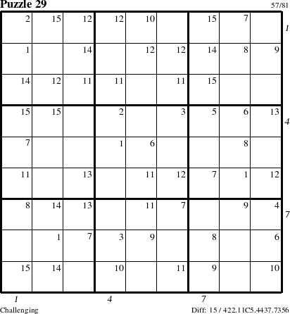 Step-by-Step Instructions for Puzzle 29 with all 15 steps marked